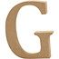 CREA MDF letter/teken, 13 cm. letter G