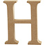CREA MDF letter/teken, 13 cm. letter H