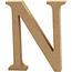 Creotime MDF letter/teken, 13 cm. letter N
