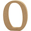 Creotime MDF letter/teken, 13 cm. letter O