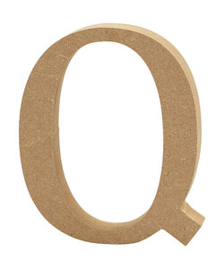 MDF letter/teken, 13 cm. letter Q