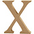 CREA MDF letter/teken, 13 cm. letter X
