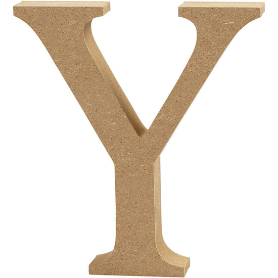 CREA MDF letter/teken, 13 cm. letter Y