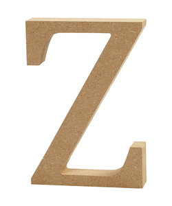 MDF letter/teken, 13 cm. letter Z