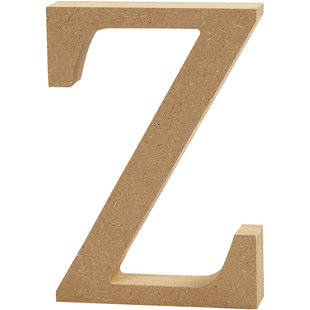 MDF letter/teken, 13 cm. letter Z