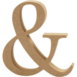 MDF letter/teken, 13 cm. teken &