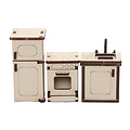 Stafil SpA Houten 3D Poppen huis Miniaturen Keuken 4,5x4,5x10cm