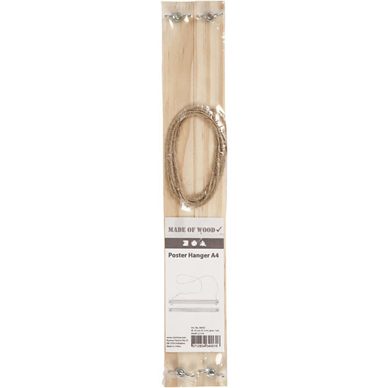 Creotime Houten Poster hanger A4  b:25cm h:2cm