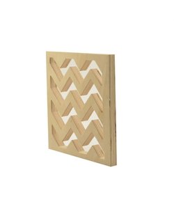 Houten symbool 20x20cm 2cm dik golven