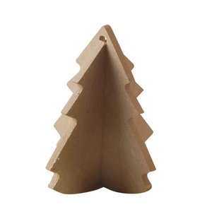 MDF 3D kerstboom 76x89mm x3