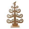 Vaessen Creative MDF kerstboom met vogel 385x570mm