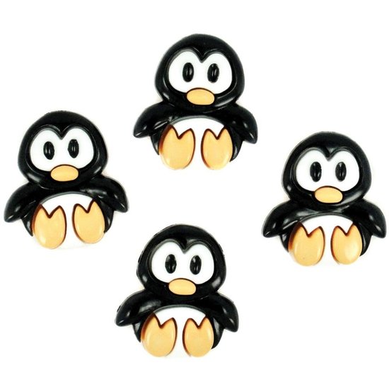 Dress It Up Dress it Up button Playful Penguins