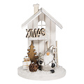 Rayher Houten Deco Winterhuis doorsnede 6cm 9-delig