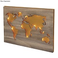 Rayher Houten Wereldkaart 2 Platen 0,4x29,7x42cm