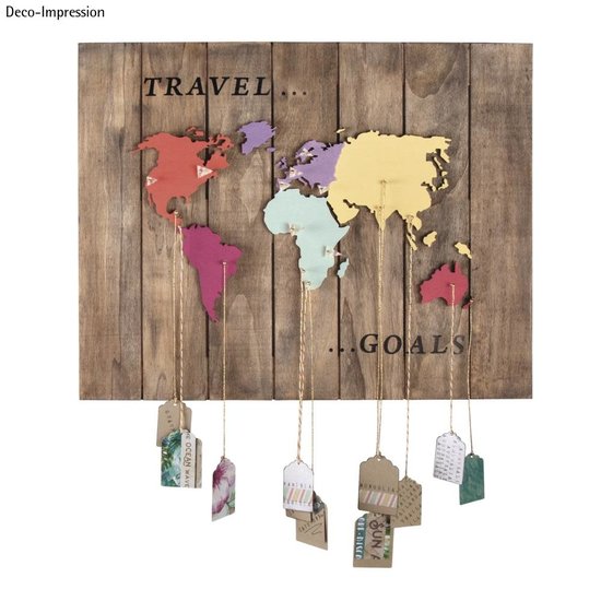 Rayher Houten Wereldkaart 2 Platen 0,4x29,7x42cm