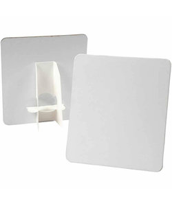 Deco Plaat 17x19x2cm 5st Wit