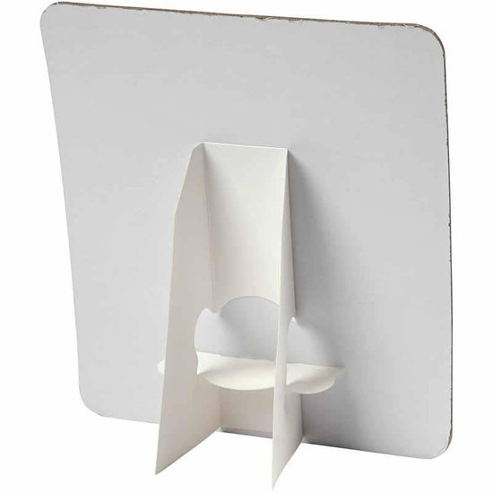 Creotime Deco Plaat 17x19x2cm 5st Wit