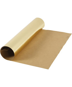 Faux Leather Papier, folie Goud, B: 49 cm, 350 gr, 1 m