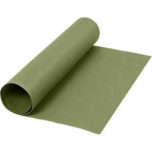 Faux Leather Papier, unikleurig Groen, B: 50 cm, 350 gr, 1 m.
