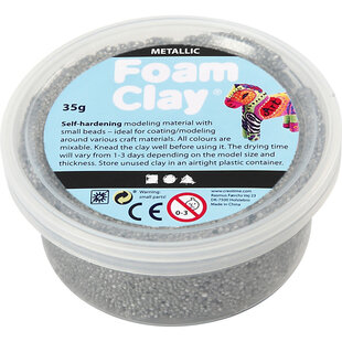 Foam Clay Metallic Zilver 35g