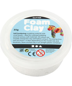 Foam Clay Glitter Wit 35g