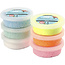 Creotime Foam Clay Glitter Pastel Kleuren 6 Doosjes van 14 gr.