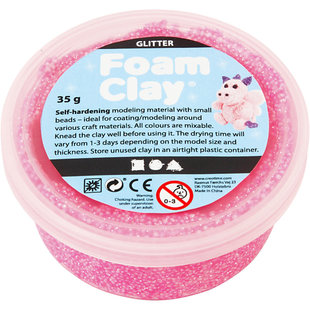 Foam Clay Glitter Roze 35g