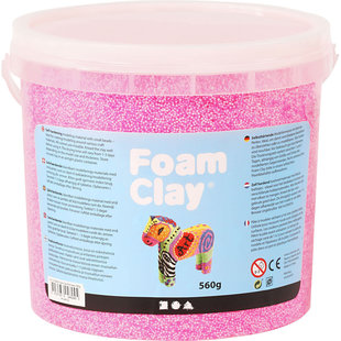 Foam Clay, 560 gr, 1 emmer, Neon Roze