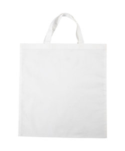 Tas Katoen Kort Hengsel 38x42cm Wit