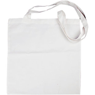 Tas Katoen Lang Hengsel 38x42cm Wit