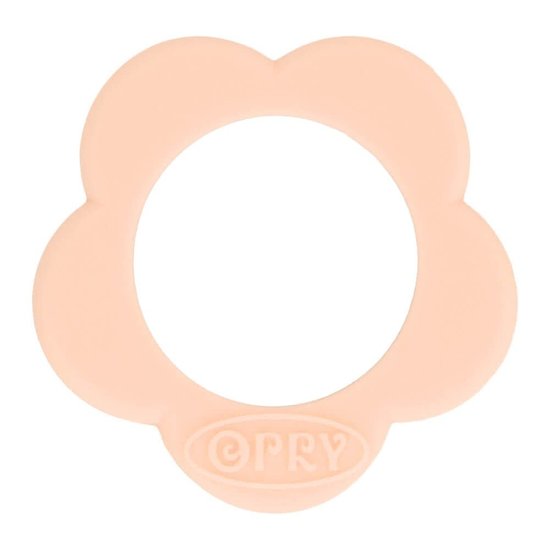 Opry Opry Siliconen Bijtring Bloem 4cm Licht Roze
