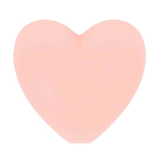 Opry Opry Siliconen Kralen Hart 1,9x2cm Roze 5st