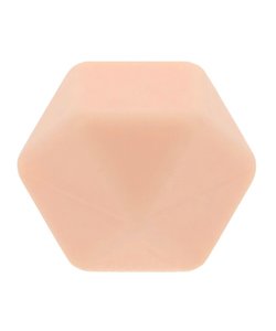 Opry Siliconen Kralen Hexagon 1,4cm Licht Roze 5st