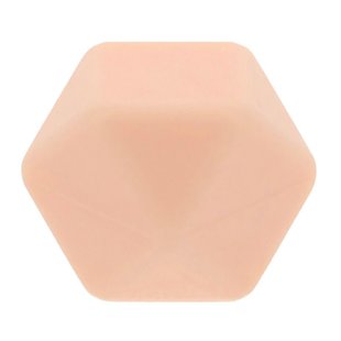 Opry Siliconen Kralen Hexagon 1,4cm Licht Roze 5st