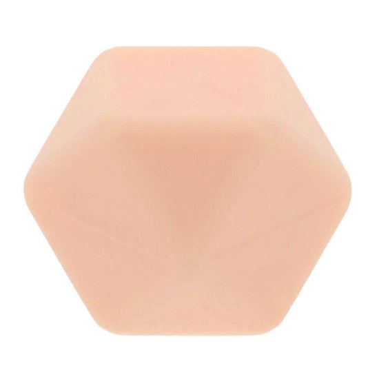 Opry Opry Siliconen Kralen Hexagon 1,4cm Licht Roze 5st