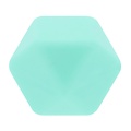 Opry Opry Siliconen Kralen Hexagon 1,7cmm Turquoise 5st