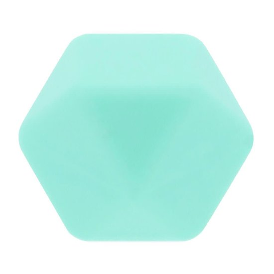 Opry Opry Siliconen Kralen Hexagon 1,7cmm Turquoise 5st