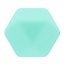 Opry Opry Siliconen Kralen Hexagon 1,7cmm Turquoise 5st