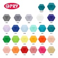 Opry Opry Siliconen Kralen Hexagon 1,7cmm Turquoise 5st
