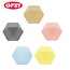 Opry Opry Siliconen Kralen Hexagon 1,7cmm Set 5st