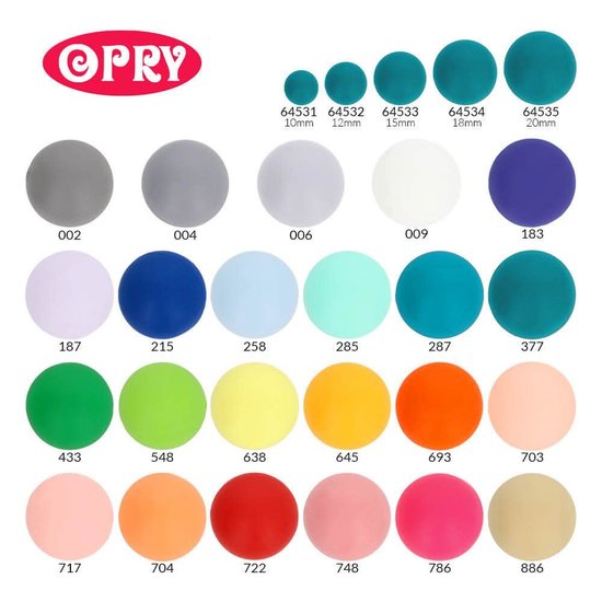 Opry Opry Siliconen Kralen Rond 1,2cm Paars 5st