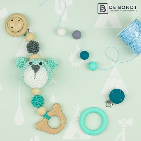 Opry Opry Siliconen Kralen Rond 1,8cm Roze 5st