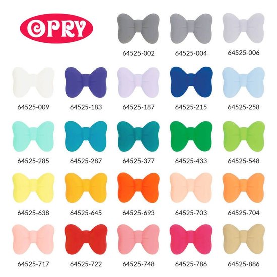 Opry Opry Siliconen Kralen Strik 2,1x2,8cm Set 5st