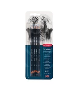 Derwent Graphic Medium Pencils 4st 2H-HB-2B-2B