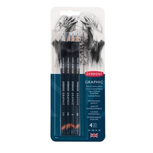 Derwent Graphic Medium Pencils 4st 2H-HB-2B-2B