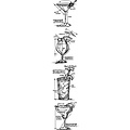 Tim Holtz Tim Holtz Cling Stamp Mini Blueprint Cocktails