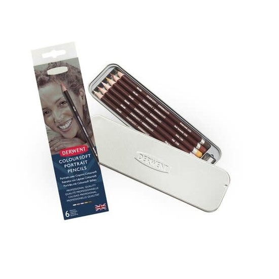 Derwent Derwent Coloursoft Potloden Set Skintones 6st