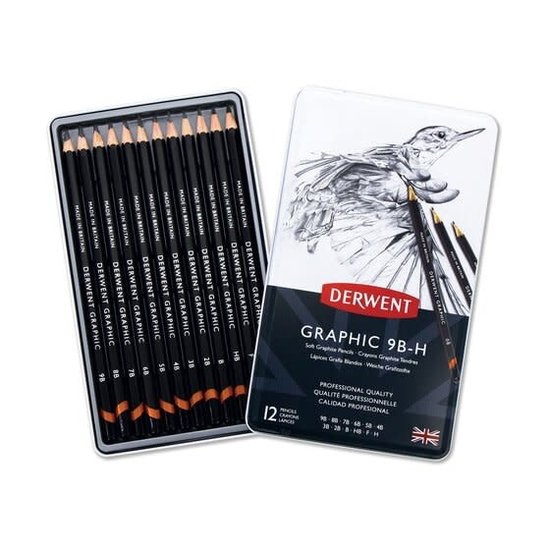 Derwent Derwent Graphic Pencils Set 12st. Soft 9B-H