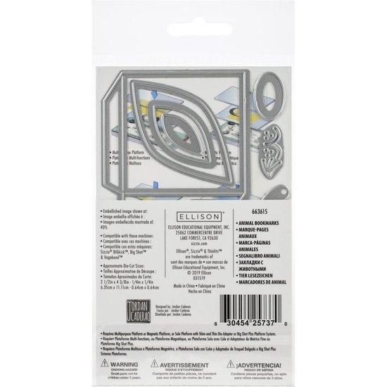 Sizzix Sizzix Thinlits Dies Jordan Caderao Animal Bookmarks