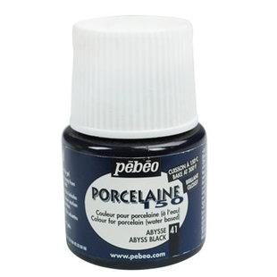 Pebeo Porcelaine 150 Porseleinverf 45ml Abyss Black nr. 41